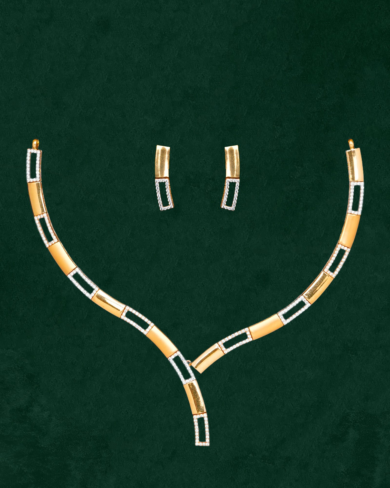 Rose Gold Necklace Set