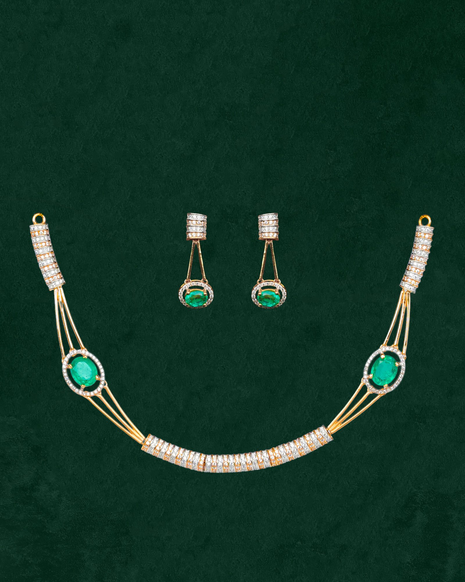 Rose Gold Necklace Set